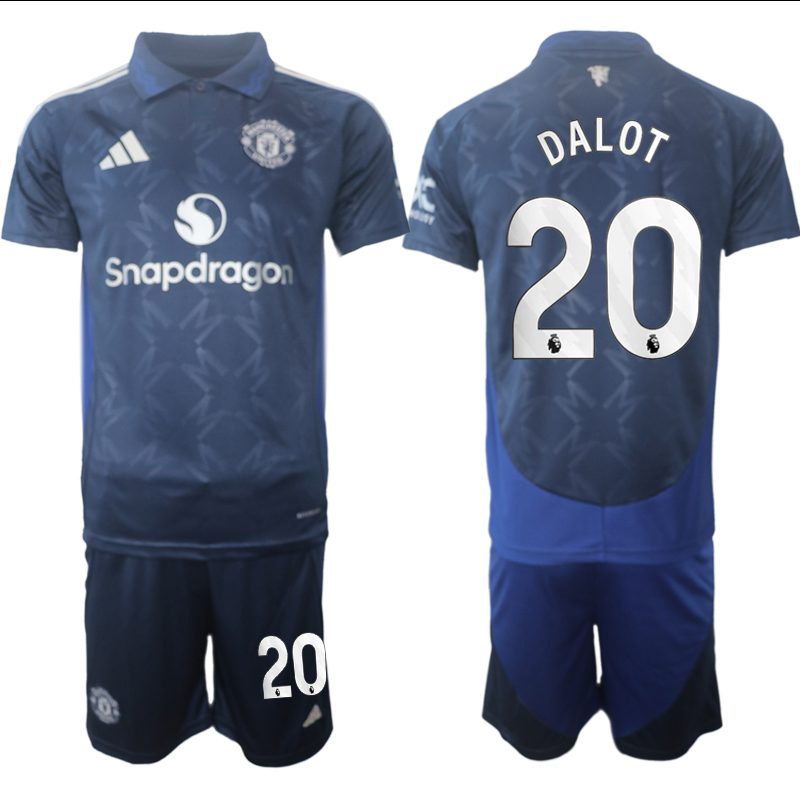 Men 2024-2025 Club Manchester United away blue #20 Soccer Jersey->manchester united jersey->Soccer Club Jersey